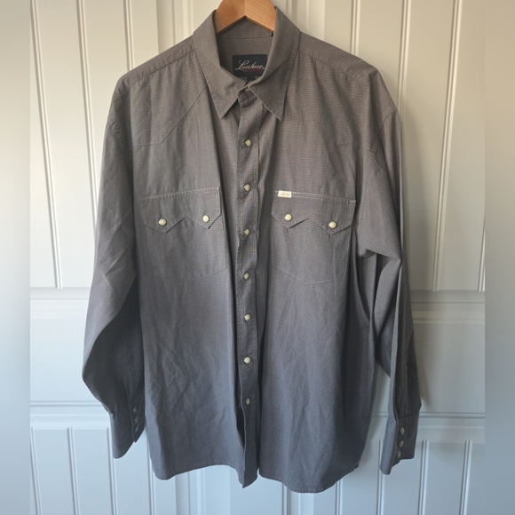 Lucchese Other - LUCCHESE Classics  pearl snap Large Sawtooth Pockets Gray Check Rodeo